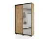 102099 Шкаф-купе, 120х45х230 Дуб вотан с зеркалом МАМА Prime 102099