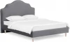652870 Кровать Queen II Victoria L 1600 ОГОГО (арт.652870), (Ткань/Серый)