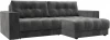 128474 Диван угловой с декором Лига-049 НПБ Лига Диванов (Велюр) арт.128474
