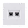 EC-018WG Розетка двойная Ethernet RJ45 белый глянцевый Kollinger Eclipse EC-018WG