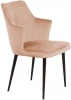 82608 Стул с подлокотниками Top Concept Hunt, бархат бежевый 5 / черный конус