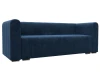 129988 Диван прямой Лига-073 (ДСП,Фанера/Пластик/Велюр/Синий) Лига Диванов 129988