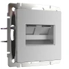 W1181106 Розетка встраиваемая двойная Ethernet RJ-45 (серебряный) (a051523) Werkel механизмы серебряные W1181106