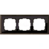 WL17-Frame-03 Рамка на 3 поста Werkel Palacio, бронза с черным