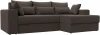 121158 Диван угловой Майами правый угол (Коричневый/Рогожка) Лига Диванов арт.121158