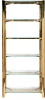 GY-08728 GY-08728 Стеллаж стекло прозр/золото 80*35*180см Garda Decor