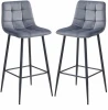 HSBI_BC101_grey_2 Набор из 2 стульев барных Balance Fusion Hesby (Металл/Велюр, Серый) арт.HSBI_BC101_grey_2
