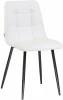 7094-LML ALEX, цвет сиденья белая экокожа (P-02), цвет основания черный Стул обеденный ALEX (черные матовые ножки, белая экокожа (P-02))