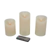 ULD-F065 WW RC CANDLE SET3 Фигура светодиодная «Свеча» на батарейках 3AAA (не в/к), в составе набора из 3 штук, диммируемая, 1 светодиод, пульт ДУ (в/к) Uniel ULD-F065 WW RC CANDLE SET3