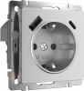 W1171765 Розетка с заземлением,шторками и USB Type A+С (серебряный матовый) Werkel W1171765 (a063618)