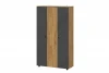 00-00231226 Шкаф трехстворчатый Арника Байкал, Дуб Золотой, Графит