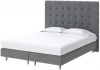 1925469 PROxSON Кровать Madrid Boxspring Lift (Ткань: Велюр Monopoly Британский серый (996)) 120x200