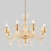 CAETANO SP-PL8 AMBER Люстра подвесная Crystal Lux Caetano, 8 ламп, золото с янтарным