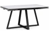622882 Кухонный стол Notta Памелла 120(180)х80 snow alpin / черный