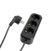 50419 Удлинитель 3-х местный без заземления 3 метра (черный) Stekker Home 50419