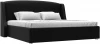 120797 Кровать интерьерная Лотос 200 (Черный/Экокожа) Лига Диванов арт.120797