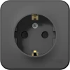 BLNRA011106 Розетка накладная с заземлением и шторками (антрацит) Systeme Electric Blanca BLNRA011106