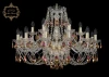 11.21.12+6.300.Gd.Sp.K777 Подвесная люстра с хрустальными подвесками Art Classic 11.21 11.21.12+6.300.Gd.Sp.K777 (220V, на цепи, подсвечник, свеча)