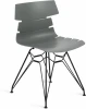 20321 Обеденный стул Tetchair HANSEN (Пластик,Металл,Экокожа/Серый,Черный) 20321