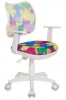 CH-W797/ABSTRACT Кресло детское Бюрократ CH-W797 мультиколор Abstract сетка/ткань крестовина пластик пластик белый