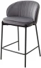 628M04396 Полубарный стул WENDY BLUVEL-14 GREY (H=65), велюр