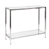 2081-CS clear Консольный стол AllConsoles 2081-CS clear зеркальный хром