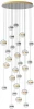 5037/232L Подвесная люстра каскадная Odeon Light Roni 5037/232L ант.бронза/никель/прозрачн/молочный/металл/акрил LED 232W 4000K 11250лм