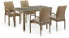 T256B/Y379B-W65 Light Brown 4Pcs Комплект плетеной мебели Afina T256B/Y379B-W65 Light Brown (4+1)