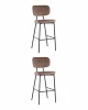 УТ000042687 Стул барный Ханна иск.замша коричневый 2 шт. Stool Group УТ000042687
