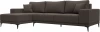 124723L Диван угловой Льюес левый (Коричневый/Рогожка) Лига Диванов арт.124723L