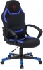 ZOMBIE 10 BLUE Кресло игровое Zombie 10 черный/синий текстиль/эко.кожа крестовина пластик