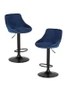 LM-5007-N_B-M_V-MJ9-117 Набор 2 шт стул барный DOBRIN LOGAN BLACK (синий велюр (MJ9-117))
