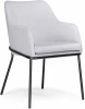 610744 Обеденный стул Woodville Охаши серый / черный глянец (Металл, Велюр/Черный, Серый/Серый, Черный) арт.610744