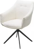 621M05242 Стул CLOUDS 360 град. поворот. Белый Wales 101, букле/ черный каркас / Товарный знак DISAUR