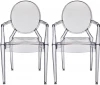 FR 0036P Комплект из 2-х стульев Bradexhome Louis Ghost прозрачный