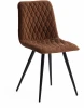 17250 Стул CHILLY X (mod. 7096-1) ткань/металл, 45x53х88 см, высота до сиденья 50 коричневый barkhat 12/черный Tetchair 17250