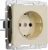 W1171143 Розетка с заземлением и шторками (айвори акрил) Werkel W1171143 (a064061)