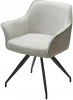 622M05494 Стул M-City PISTIL поворотный 180 град., ткань DAVIS CITY-03 светло-беж / PU-03 светло-беж/ черный