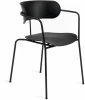 14298 Кресло VAN HALLEN (mod. 2433) пластик/металл, 54,5х53,5х76 см, высота до сиденья 46 черный/черный Tetchair 14298