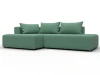 134813L Диван угловой Лига-103 НПБ угол левый (ДСП,Брус,Фанера,Рогожка/Зеленый) Лига Диванов 134813L