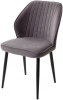 472M05598 Стул M-City VENA, цвет B28 Темно-серый, велюр/ черный каркас