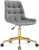 533180 Компьютерное кресло Notta Честер темно-серый / золото 533180