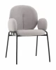 УТ000041635 Стул с подлокотниками Моллек букле светло-серый Stool Group арт.УТ000041635