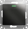 GSL000713 Выключатель встраиваемый одноклавишный с подсветкой (антрацит) Systeme Electric Glossa GSL000713