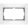 WL03-Frame-01-DBL-white Рамка для двойной розетки Werkel Snabb, белый с хромом