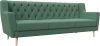123187 Диван кухонный прямой Брайтон 3 Люкс (Зеленый/Рогожка) Лига Диванов арт.123187