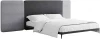 709381 Кровать Licata ОГОГО (арт.709381), (Ткань,Рогожка,Микрошенилл/Серый)