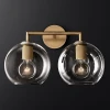 44.539 Бра Rh Utilitaire Globe Shade Double Sconce Brass ImperiumLoft 44,539 (123273-22)