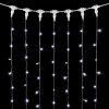 PCL402BLW-10-2W Гирлянда Занавес 2 x 2 м Белый с Мерцанием Белого Диода 220В, 400 LED, Провод Прозрачный ПВХ, IP54