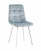 УТ000039635 Стул Chilly велюр серо-голубой белые ножки Stool Group арт.УТ000039635